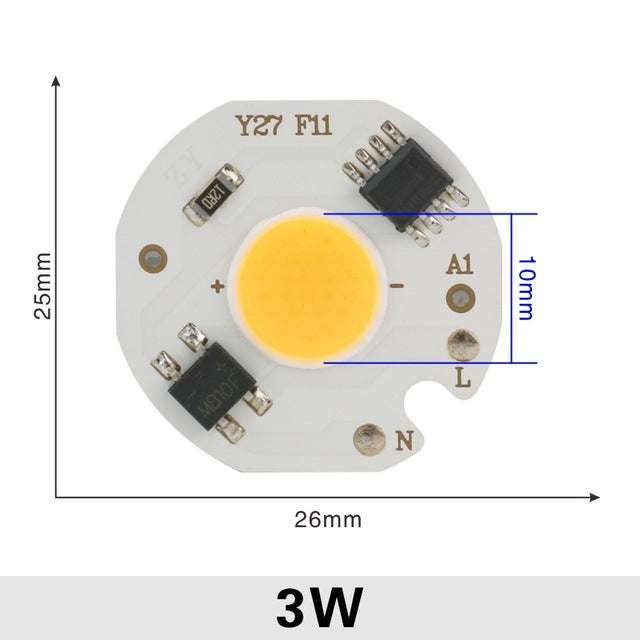 brugerdefinerede forum Koncentration LED COB Chip 10W 20W 30W 50W 220V Smart IC No Need Driver 3W 5W 7W 9W –  Sick Slavesd